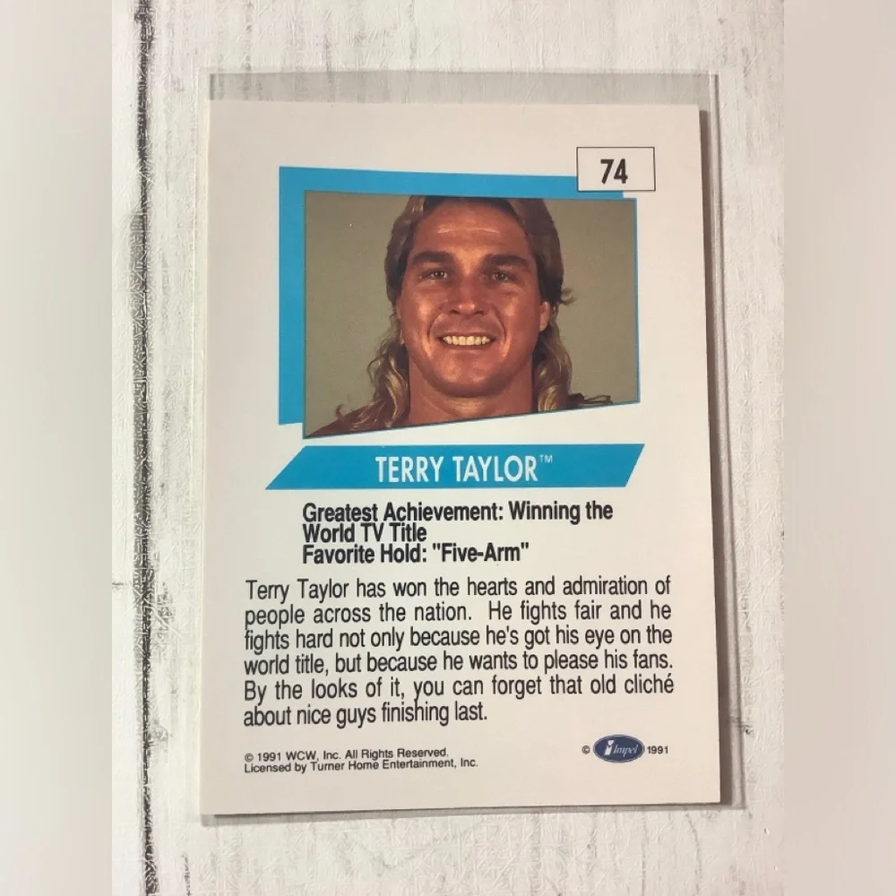 Terry Taylor 1991 Impel Wcw Wrestling Card #74